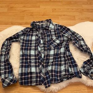 Blue/pink/white Plaid Shirt Size S